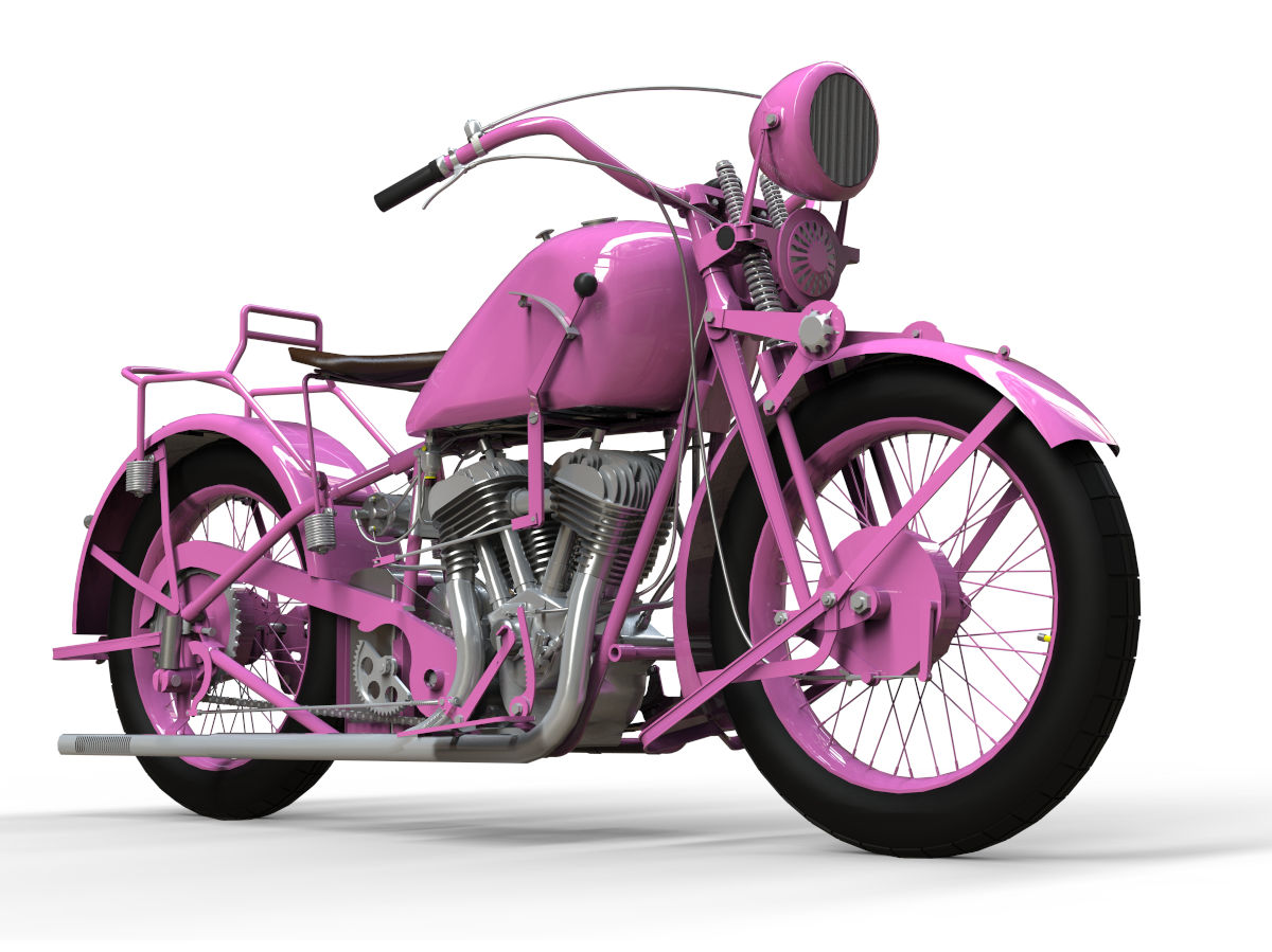 Pinkes Motorrad