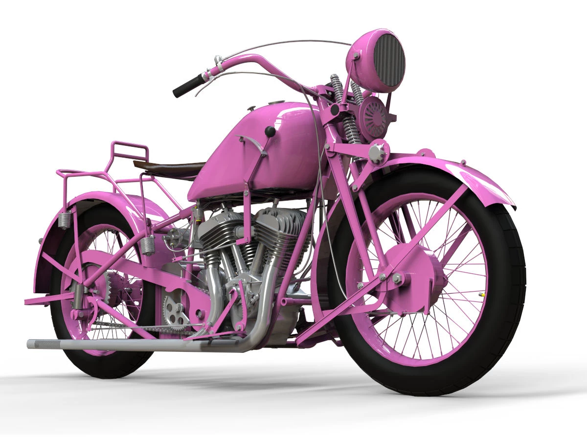 Pinkes motorrad