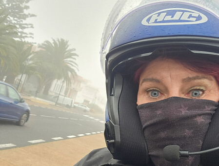 Teneriffa Motorrad im nebel