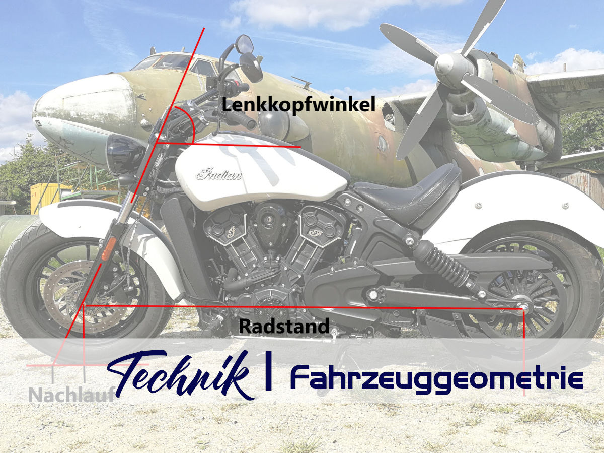 Motorrad Fahrzeuggeometrie